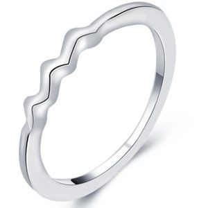 Zodiac Symbol Silver Ring - Aquarius